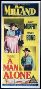 A MAN ALONE Daybill Movie Poster Ray Milland Western