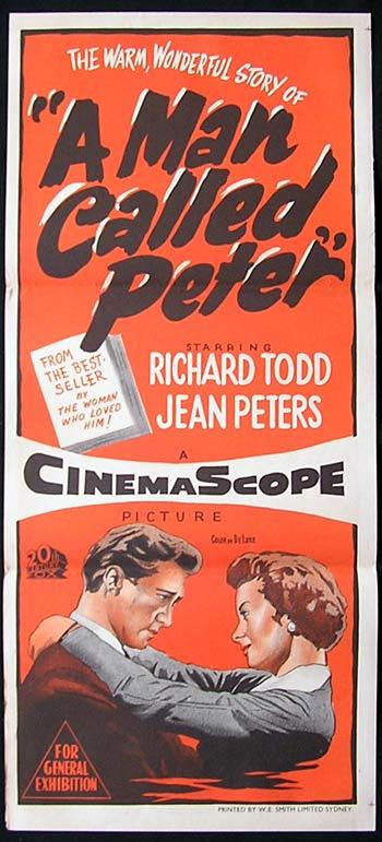 A MAN CALLED PETER ’55 Richard Todd Rare Movie poster