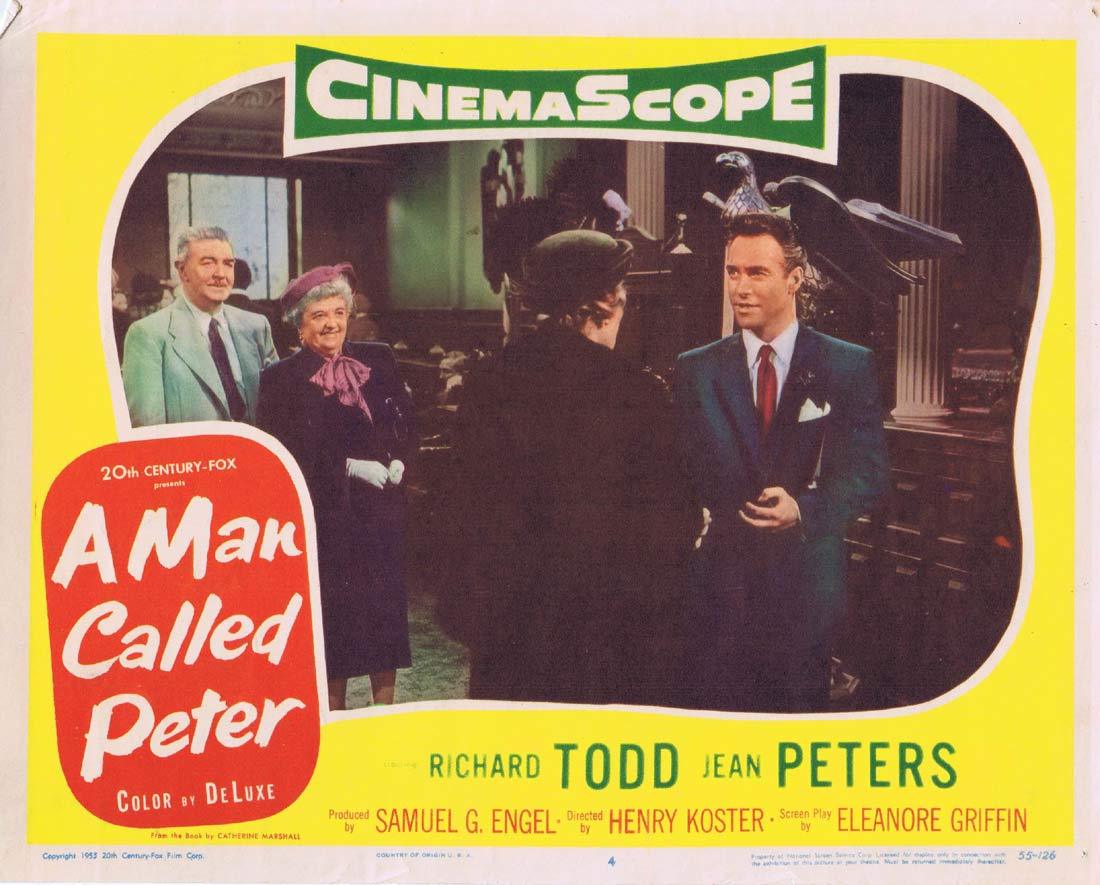 A MAN CALLED PETER Original Lobby Card 4 Richard Todd Jean Peters