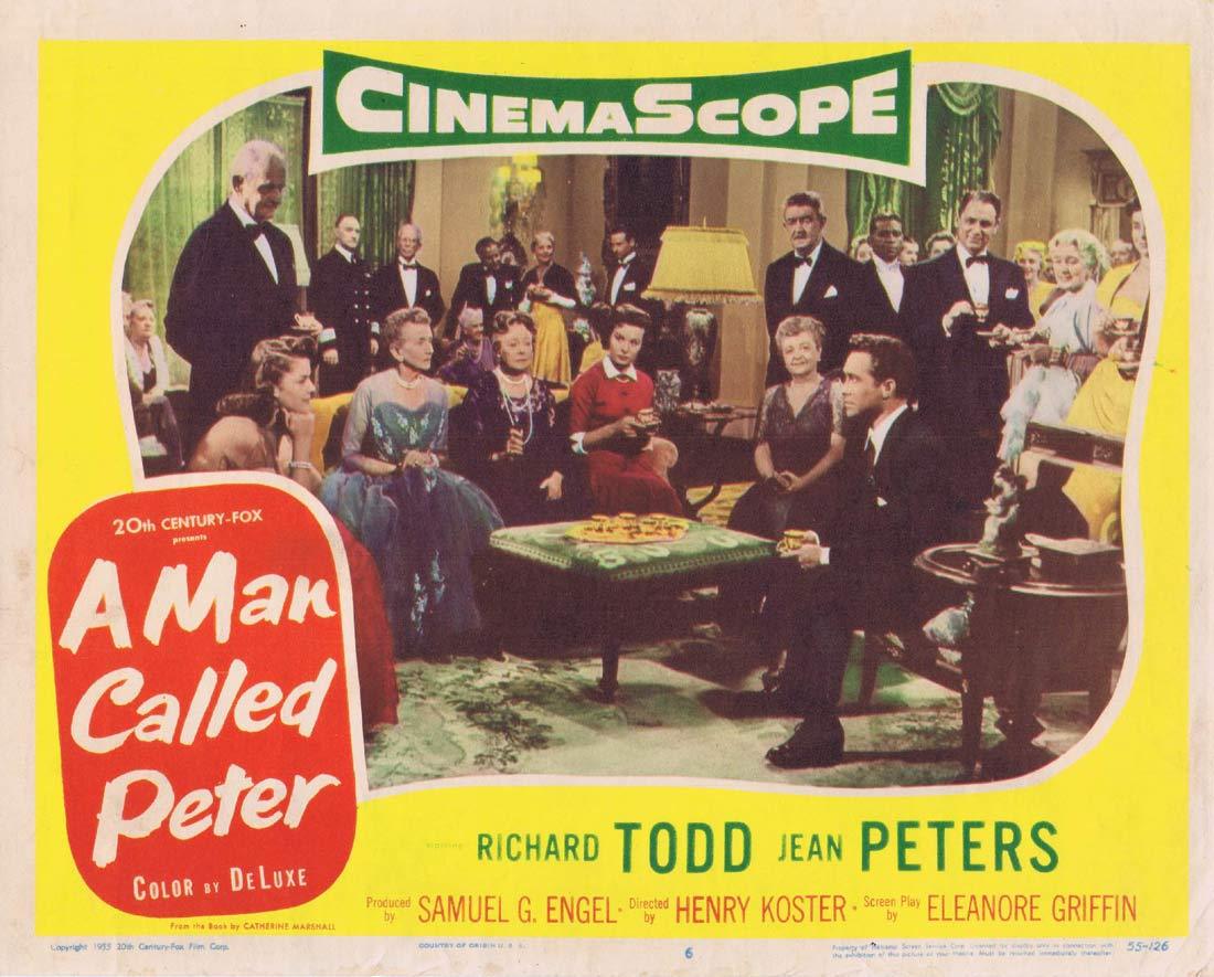 A MAN CALLED PETER Original Lobby Card 6 Richard Todd Jean Peters
