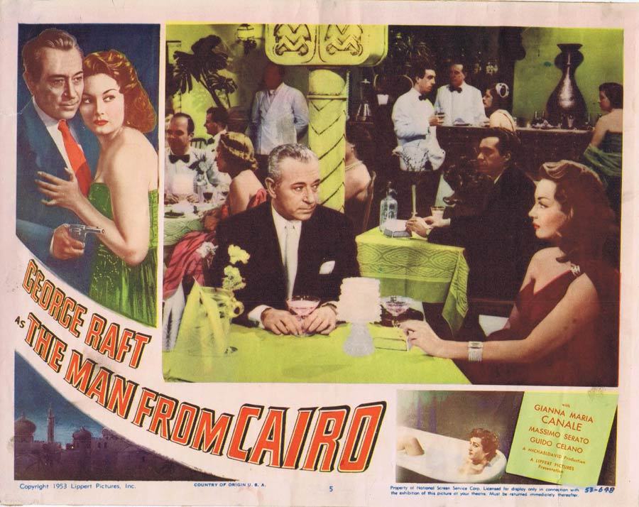 THE MAN FROM CAIRO Lobby card 5 George Raft