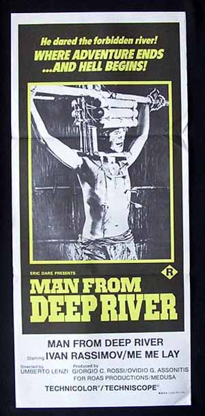 THE MAN FROM DEEP RIVER 1972 Umberto Lenzi RARE daybill Movie poster