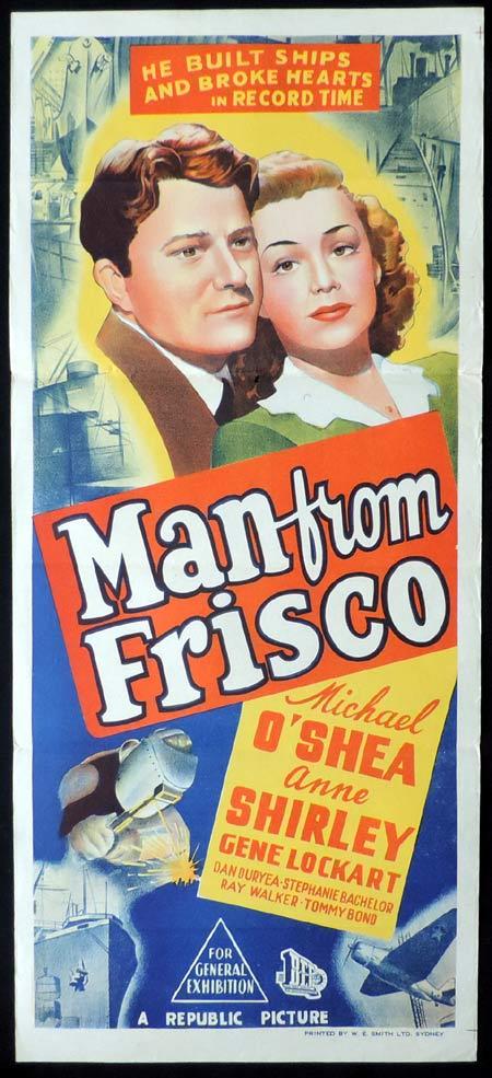 MAN FROM FRISCO Original Daybill Movie Poster Michael O’Shea