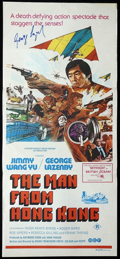THE MAN FROM HONG KONG Original Daybill Movie poster GEORGE LAZENBY Autographed