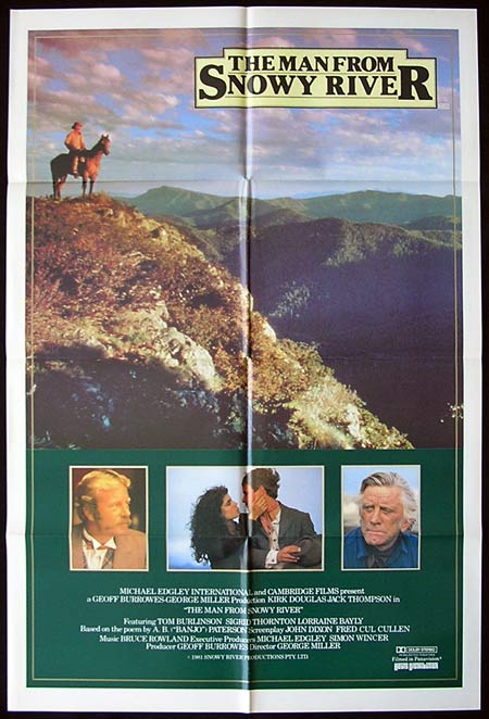 MAN FROM SNOWY RIVER ’81 Rare Country of Origin One sheet Movie poster-Style “A”