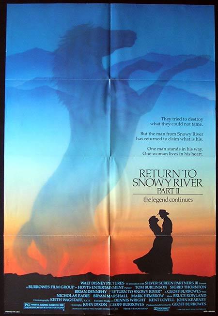 MAN FROM SNOWY RIVER II ’88 Burlinson ORIGINAL US 1 sheet Movie poster