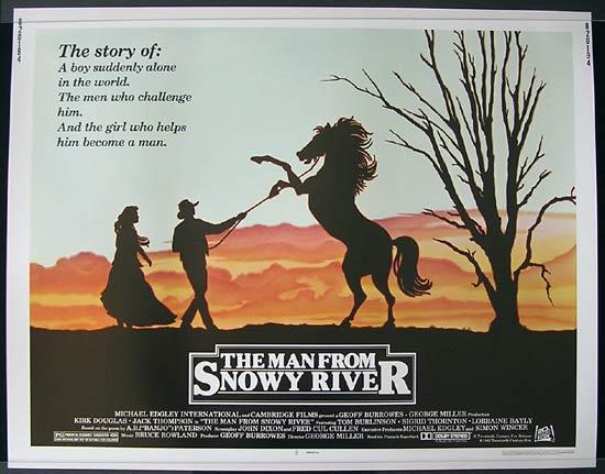 MAN FROM SNOWY RIVER ’81 Rare US Half Sheet Original Movie Poster