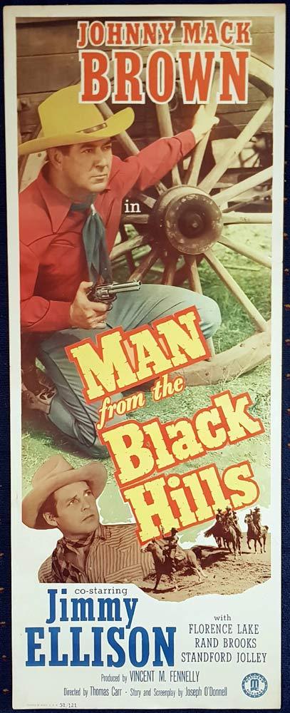 MAN FROM BLACK HILLS Movie Poster Johnny Mack Brown Jimmy Ellison US Insert