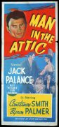MAN IN THE ATTIC Original Daybill Movie Poster Jack Palance Film Noir