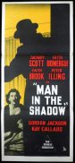 MAN IN THE SHADOW Daybill Movie poster Zachary Scott Film Noir