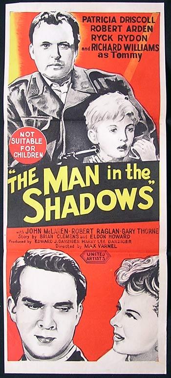 THE MAN IN THE SHADOWS Film Noir Daybill Movie poster