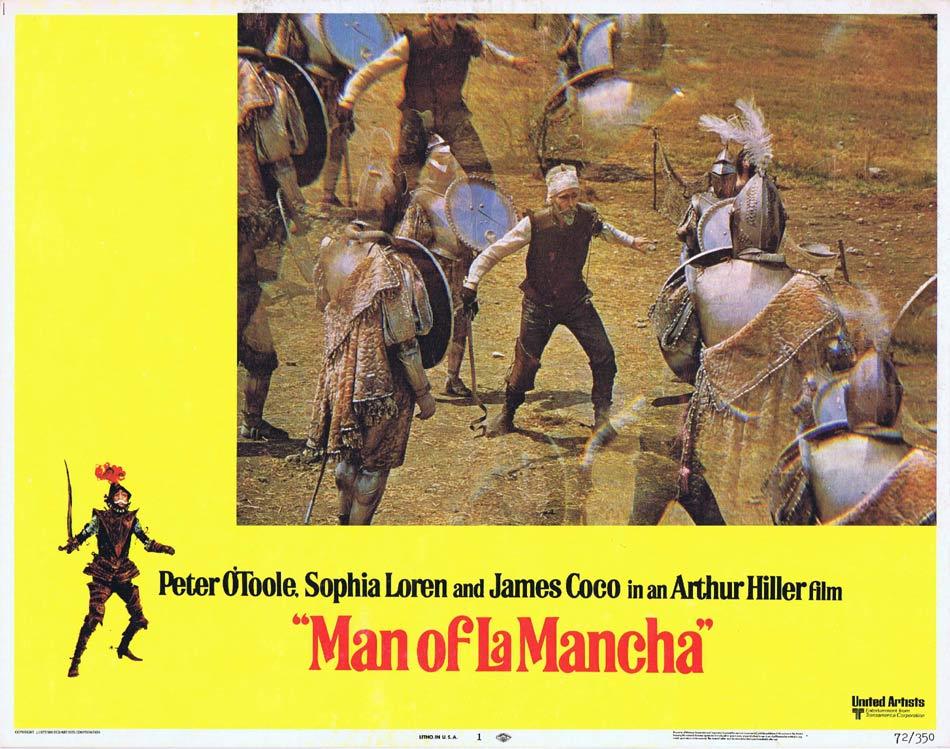 MAN OF LA MANCHA Lobby Card 1 Peter O’Toole Sophia Loren James Coco