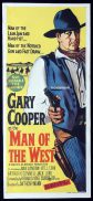 MAN OF THE WEST Original Daybill Movie Poster Gary Cooper Julie London