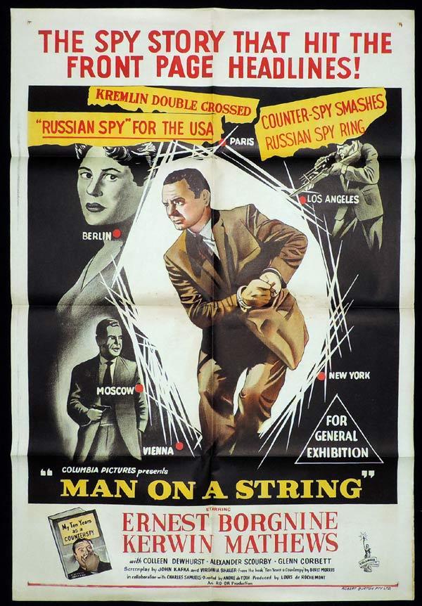 MAN ON A STRING One Sheet Movie Poster MAN ON A STRING Ernest Borgnine