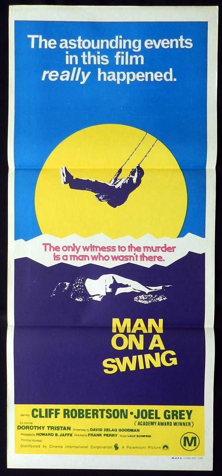 MAN ON A SWING Original Daybill Movie poster Cliff Robertson