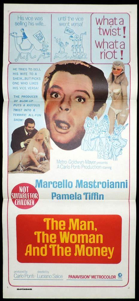 THE MAN THE WOMAN AND THE MONEY Daybill Movie poster Marcello Mastroianni