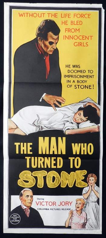 THE MAN WHO TURNED TO STONE 1957 Victor Jory RARE Daybill Movie poster