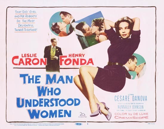 MAN WHO UNDERSTOOD WOMEN Title Lobby Card Leslie Caron Henry Fonda 1959