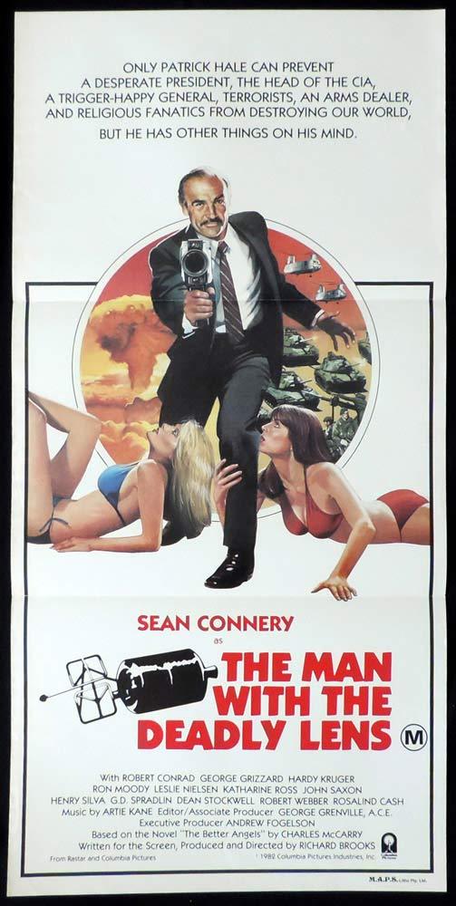 THE MAN WITH WITH THE DEADLY LENS Original Daybill Movie poster Sean Connery