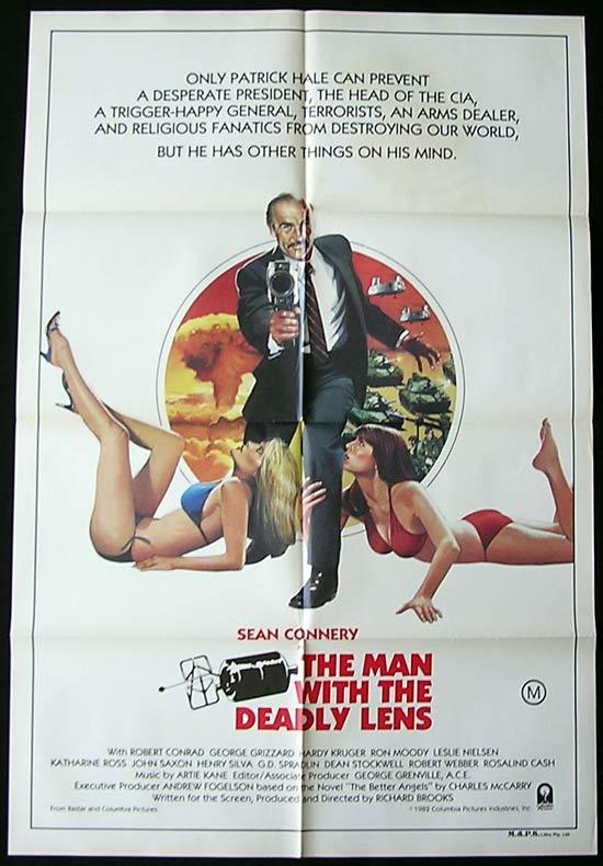 THE MAN WITH THE DEADLY LENS Original One sheet Movie poster Sean Connery