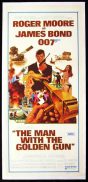 MAN WITH THE GOLDEN GUN 1974 James Bond LINEN BACKED daybill poster