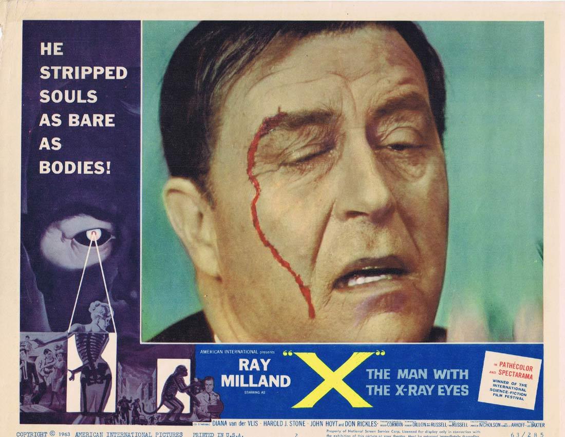 THE MAN WITH X RAY EYES Lobby Card 2 Ray Milland Roger Corman