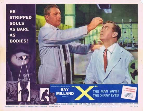 MAN WITH X RAY EYES 1963 Ray Milland ORIGINAL US Lobby card 4