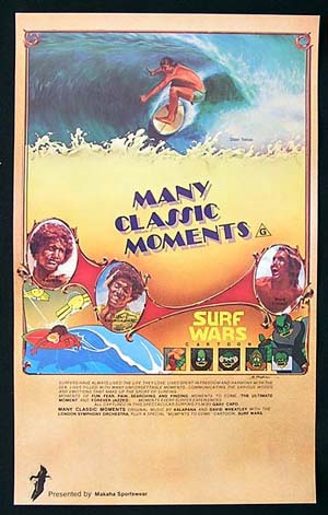 MANY CLASSIC MOMENTS Daybill Movie Poster SURFING