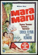 MARA MARU Original One sheet Movie Poster ERROL FLYNN Ruth Roman