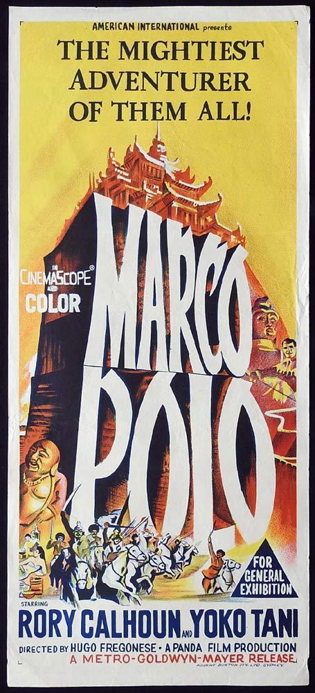 MARCO POLO Original Daybill Movie Poster Rory Calhoun 1962