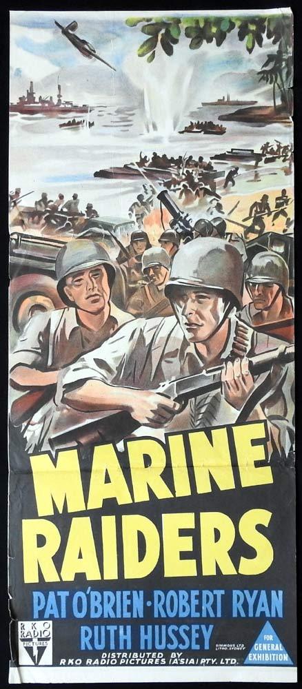 MARINE RAIDERS Original Daybill Movie poster Pat O’Brien Robert Ryan