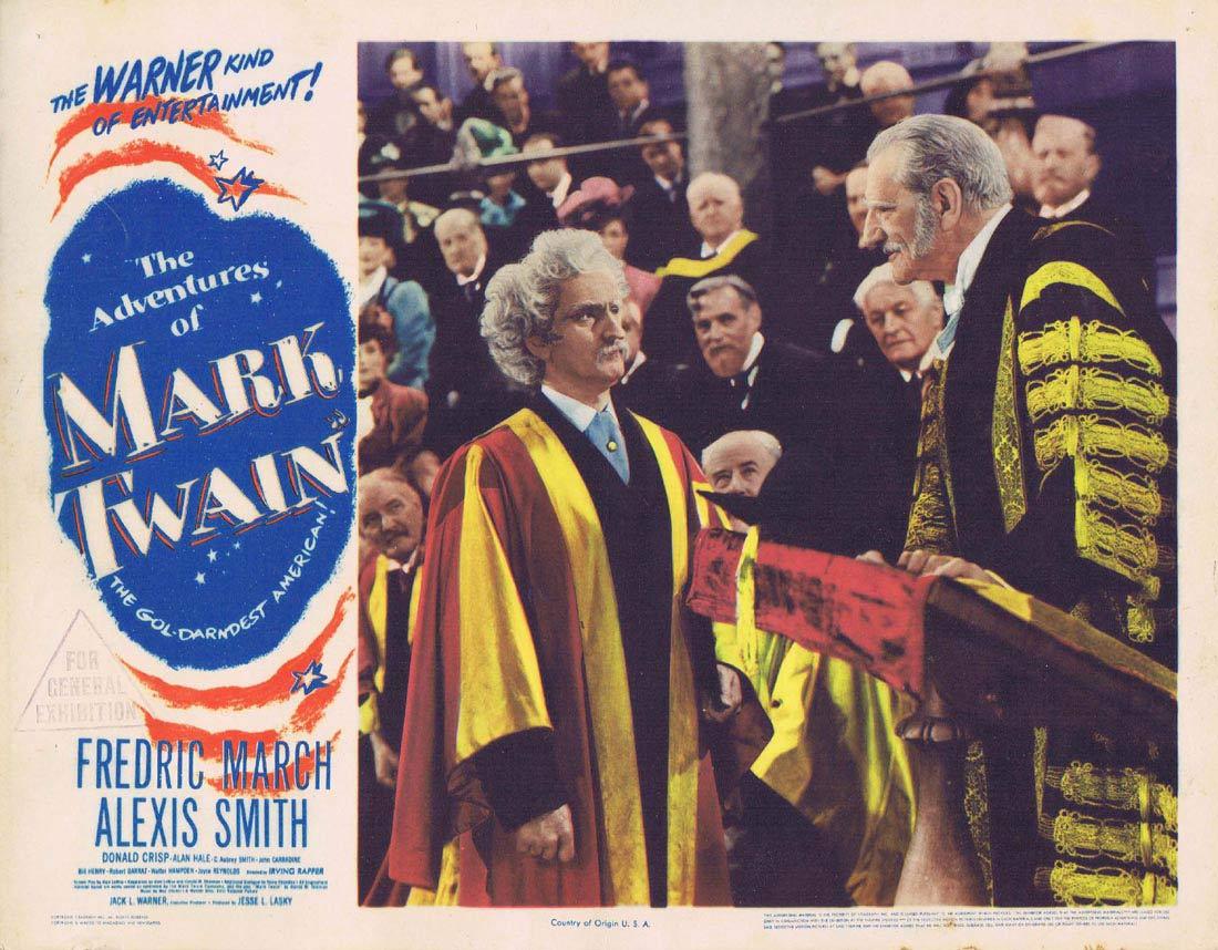 THE ADVENTURES OF MARK TWAIN Lobby Card 5 Fredric March Alexis Smith 1944