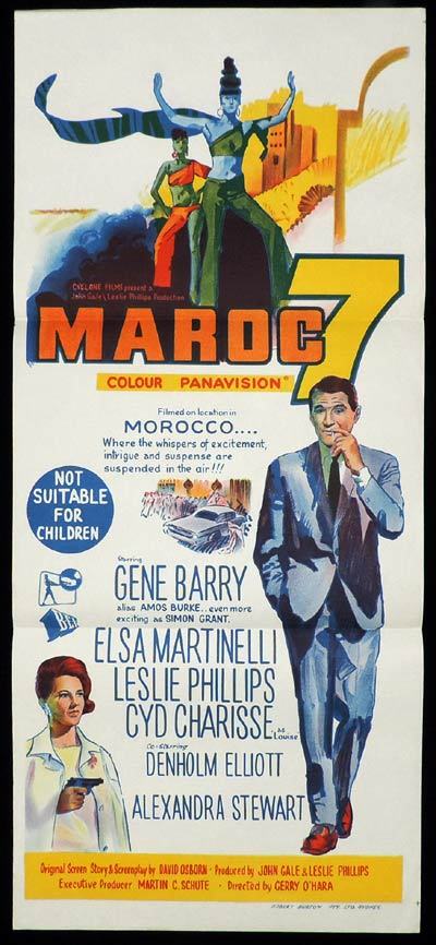 MAROC 7 Daybill Movie poster Gene Barry