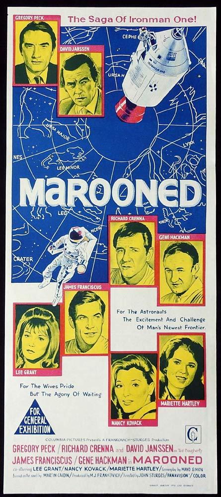 MAROONED Original Daybill Movie Poster Gregory Peck Richard Crenna