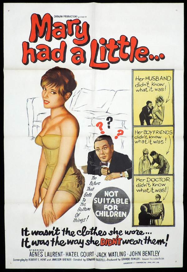 MARY HAD A LITTLE One Sheet Movie Poster Hazel Court British Comedy