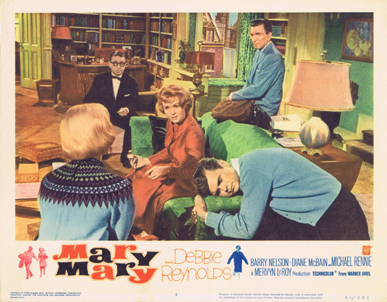 MARY MARY Lobby Card 4 Debbie Reynolds Michael Rennie Barry Nelson
