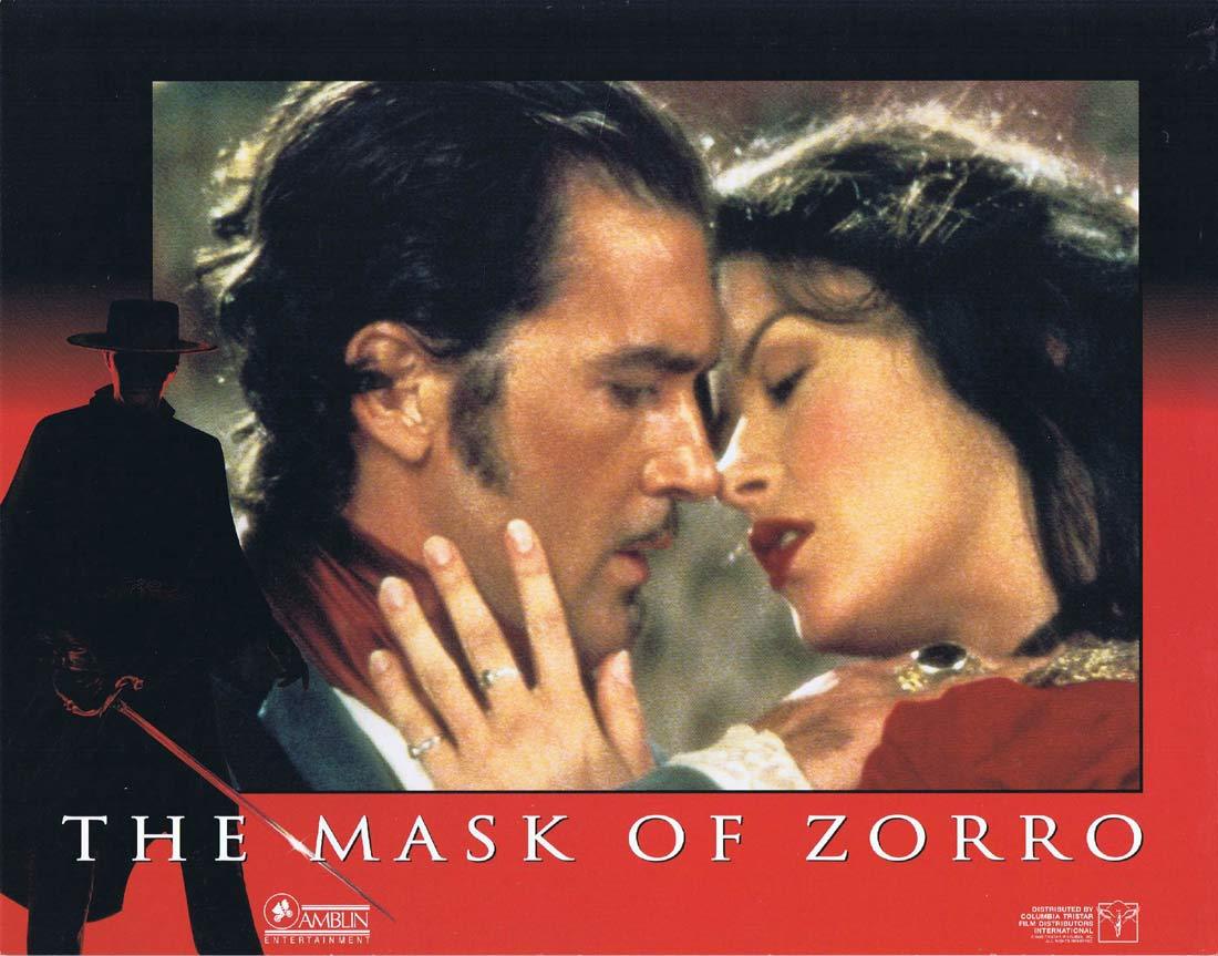 THE MASK OF ZORRO Original Lobby Card 2 Antonio Banderas Anthony Hopkins Catherine Zeta-Jones
