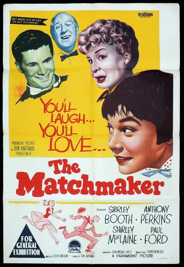 THE MATCHMAKER One Sheet Movie Poster Shirley MacLaine Shirley Booth