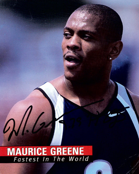 MAURICE GREEN Autographed 4″ x 5″ Photo Fastest in the World