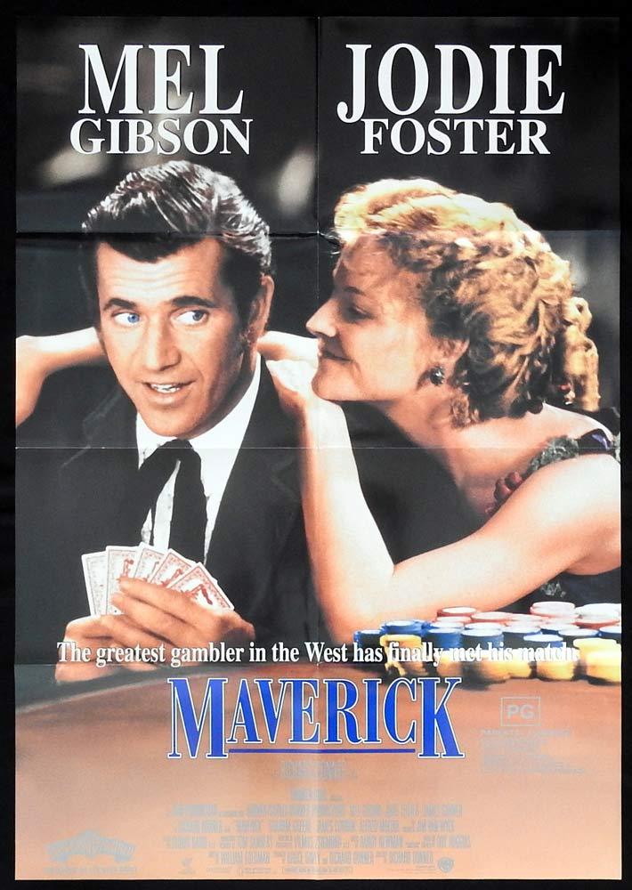 MAVERICK Australian One sheet Movie poster Mel Gibson Jodie Foster