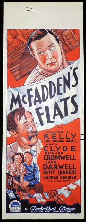 MCFADDEN’S FLATS Long Daybill Movie poster 1935 Richardson Studio