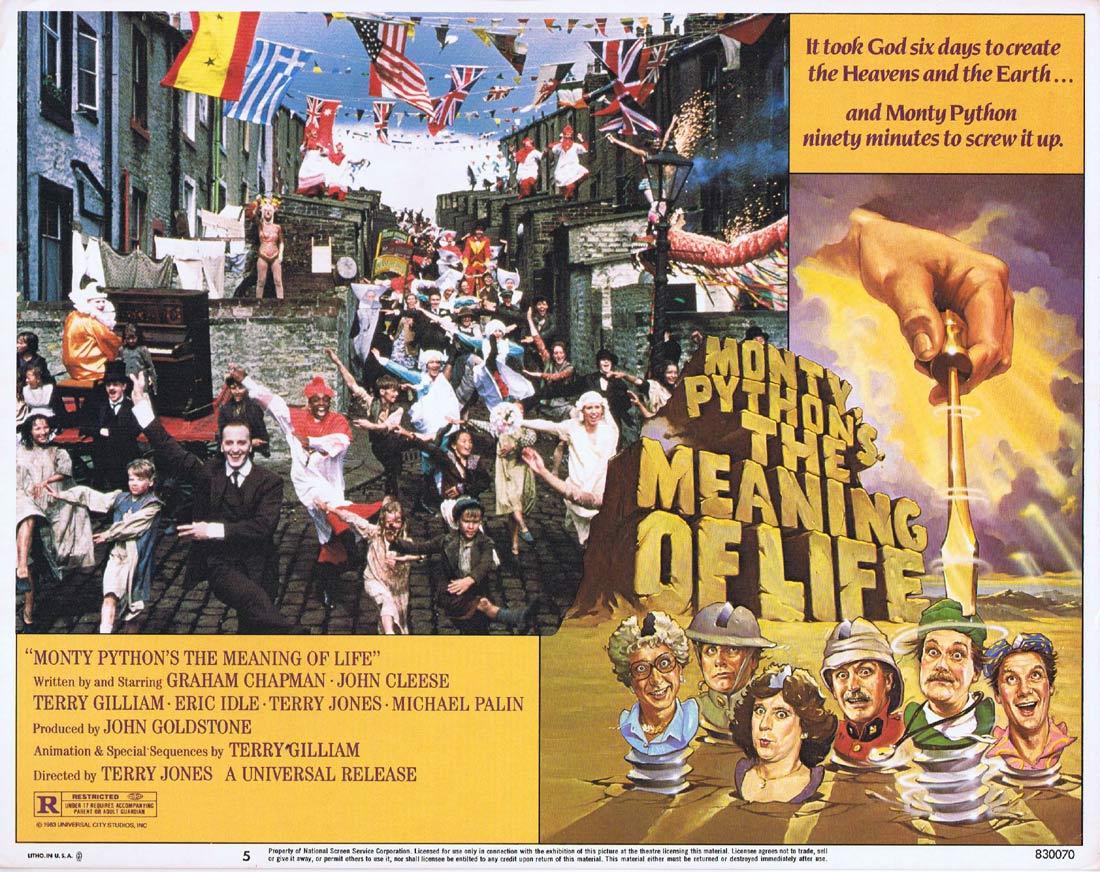 THE MEANING OF LIFE Movie Lobby Card 5 MONTY PYTHON Graham Chapman John Cleese