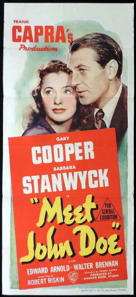MEET JOHN DOE Original Daybill Movie Poster Gary Cooper Marchant Graphics