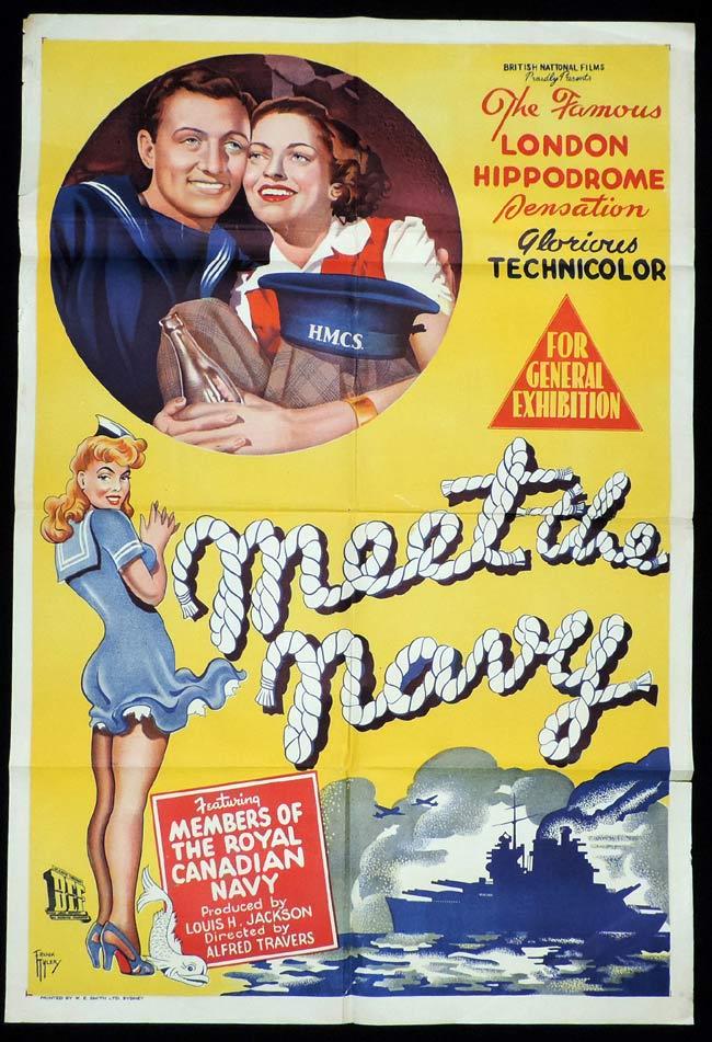 MEET THE NAVY Original One sheet Movie Poster Lionel Murton Margaret Hurst