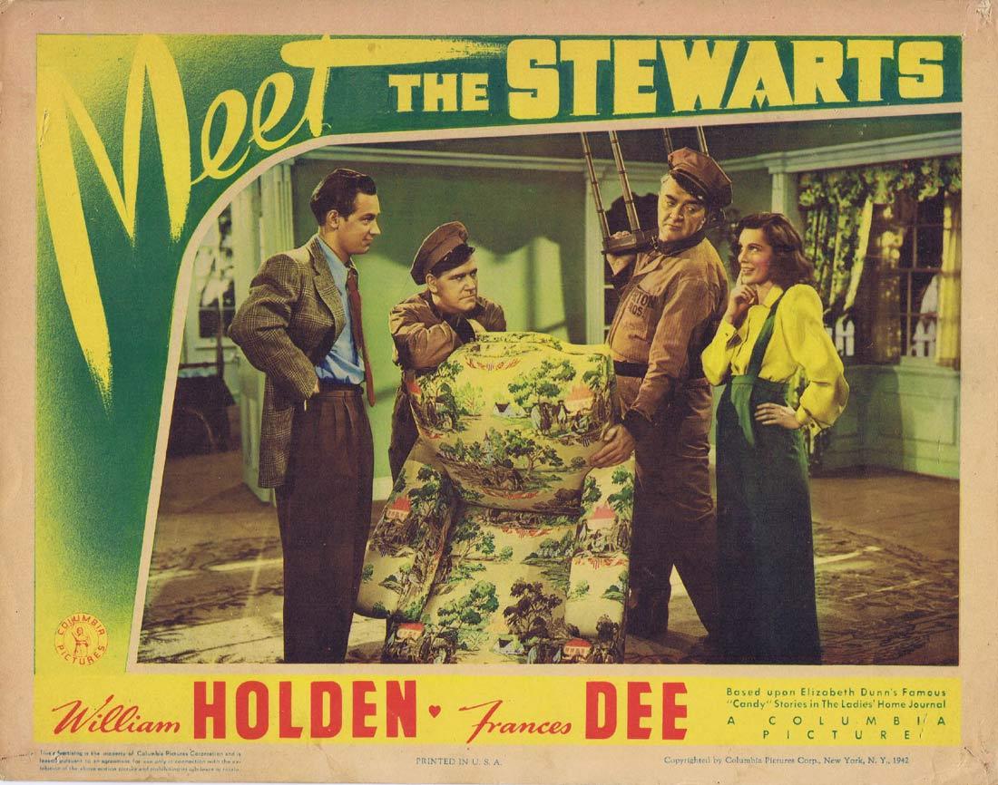 MEET THE STEWARTS Lobby Card William Holden Frances Dee Grant Mitchell