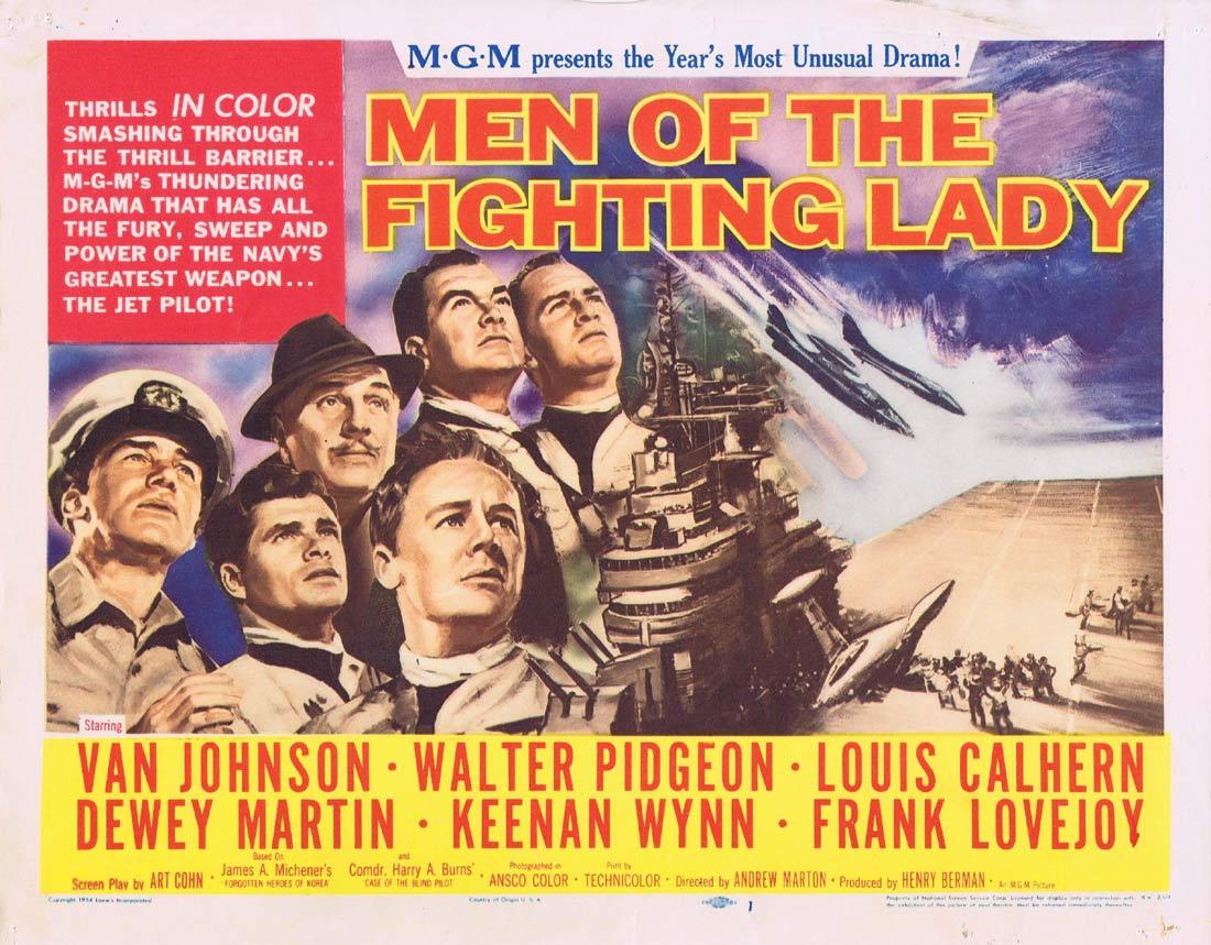 MEN OF THE FIGHTING LADY Title Lobby Card Van Johnson Walter Pidgeon Keenan Wynn