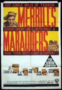 MERRILL'S MARAUDERS One Sheet Movie Poster Jeff Chandler