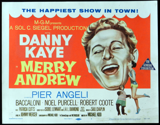 MERRY ANDREW 1958 Danny Kaye CIRCUS Title Lobby Card