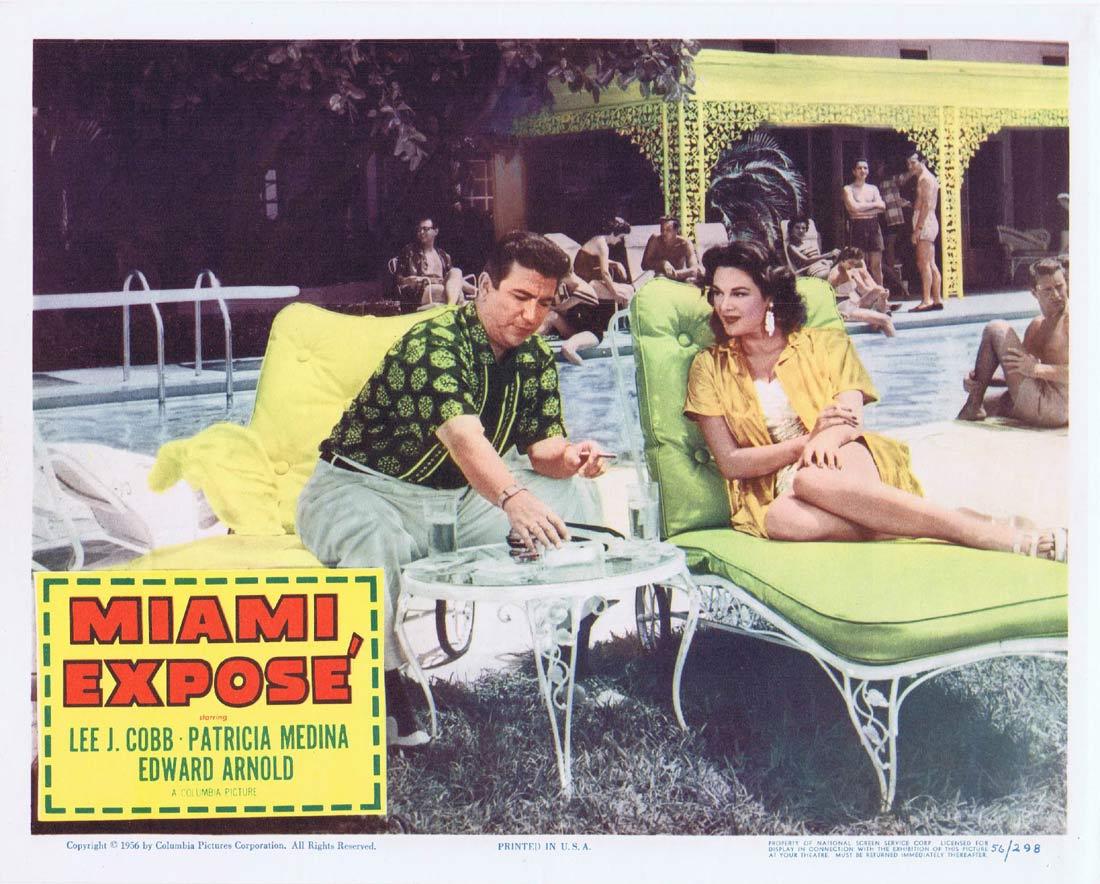MIAMI EXPOSE Vintage Lobby Card 4 Lee J. Cobb Patricia Medina Edward Arnold