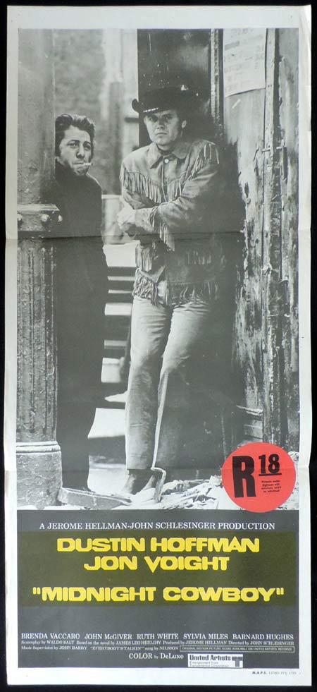 MIDNIGHT COWBOY Original Daybill Movie Poster Jon Voight Dustin Hoffman